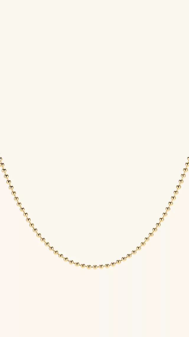 Beaded Chain Necklace vermeil