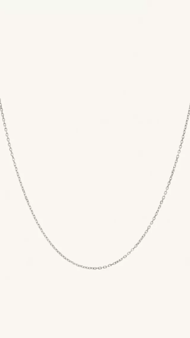 Chain Necklace White Gold silver
