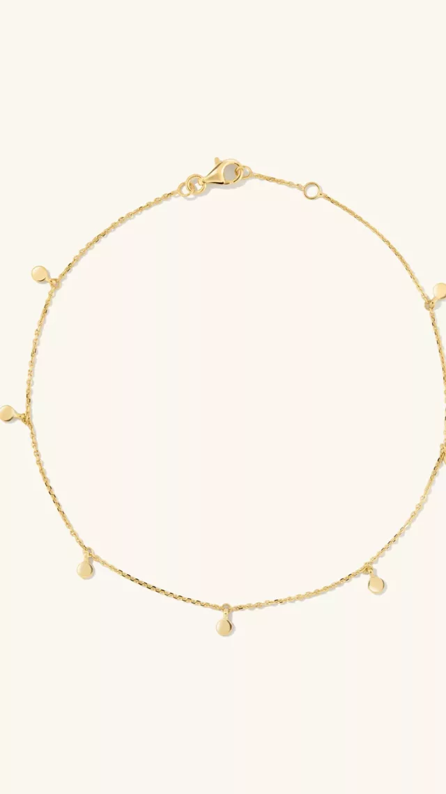 Dot Chain Anklet yellow