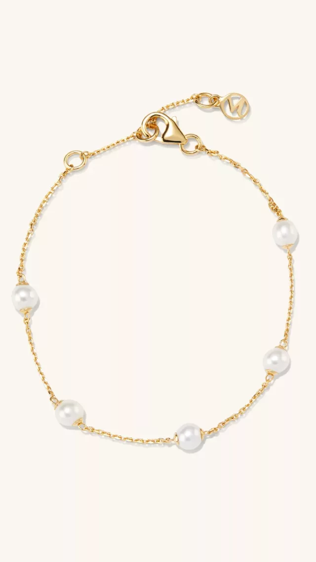 Mini Pearl Satellite Bracelet vermeil