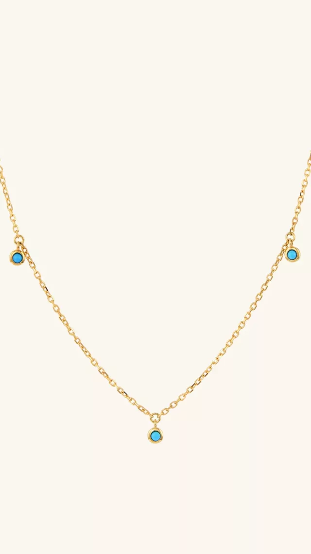 Turquoise Station Necklace yellow