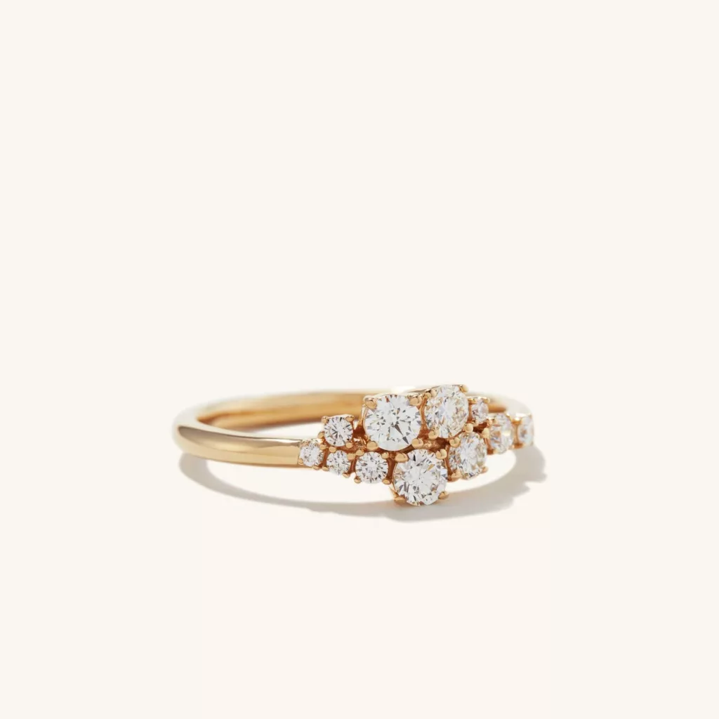 Diamonds Cluster Ring yellow