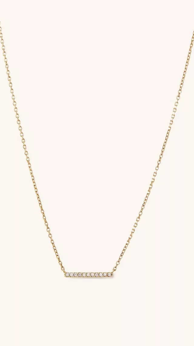 Diamonds Line Necklace yellow