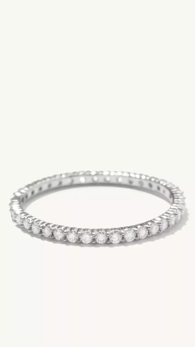 Eternity Band White Gold silver