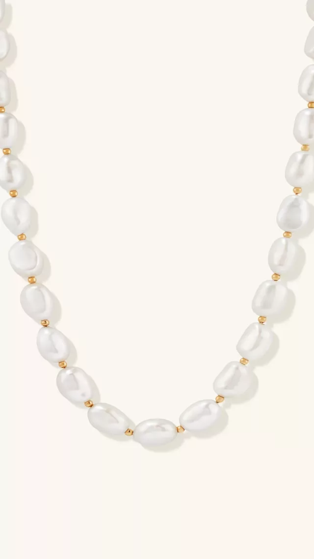 Bold Pearl Necklace vermeil