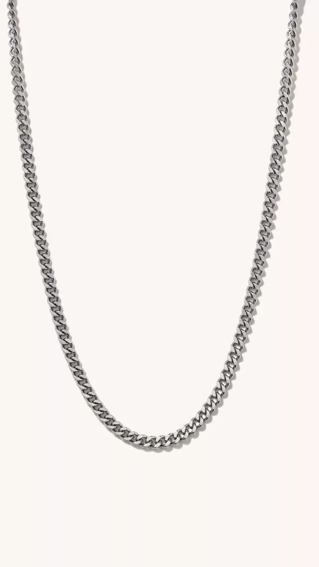 Curb Chain Necklace Titanium yellow