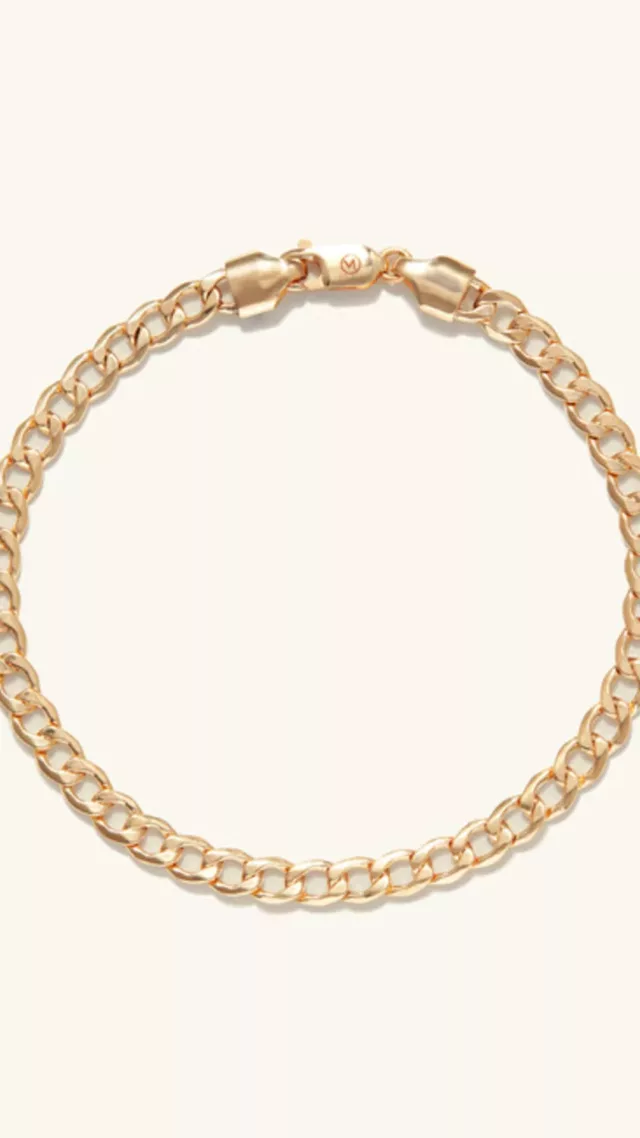 Flat Curb Chain Bracelet yellow