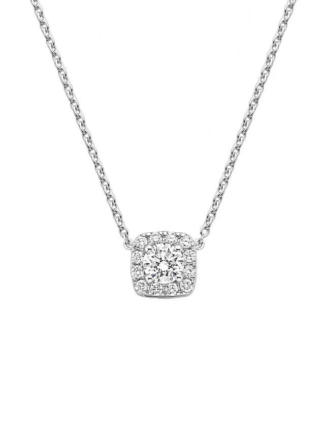 18K White Gold Giselle Diamond Pendant