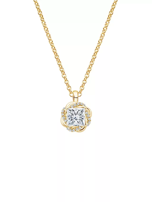 18K Yellow Gold Oceana Diamond Pendant