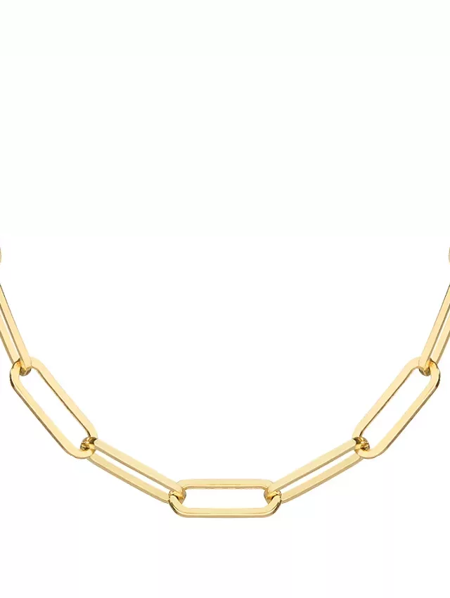 14K Yellow Gold Lola Paperclip 18 In. Chain Necklace (Large)