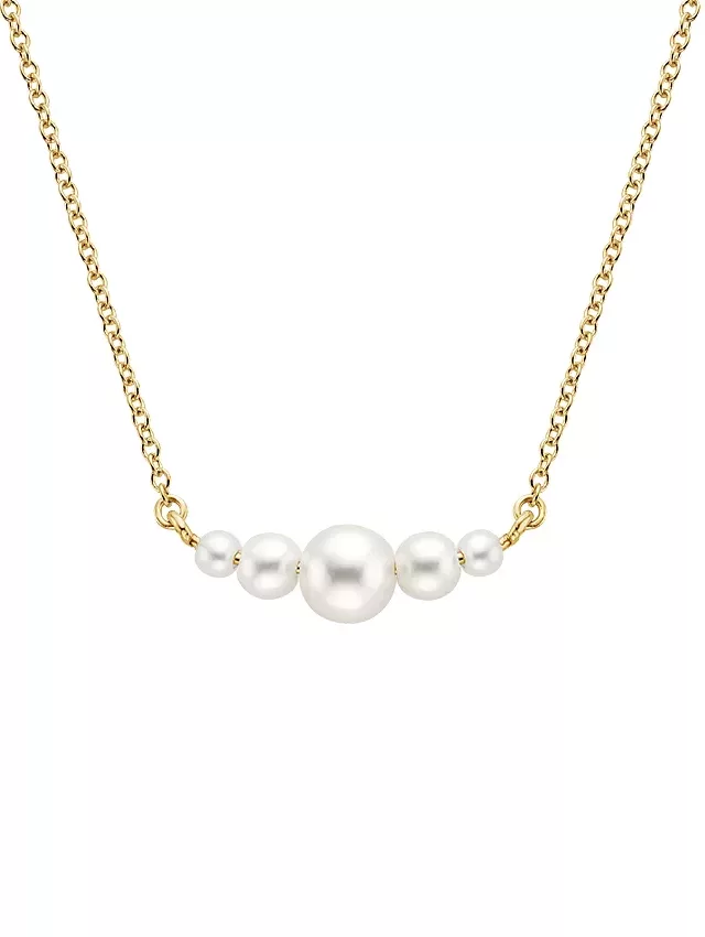 14K Yellow Gold Valerie Freshwater Cultured Pearl Necklace