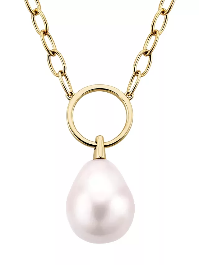14K Yellow Gold Mila Baroque Cultured Pearl Necklace