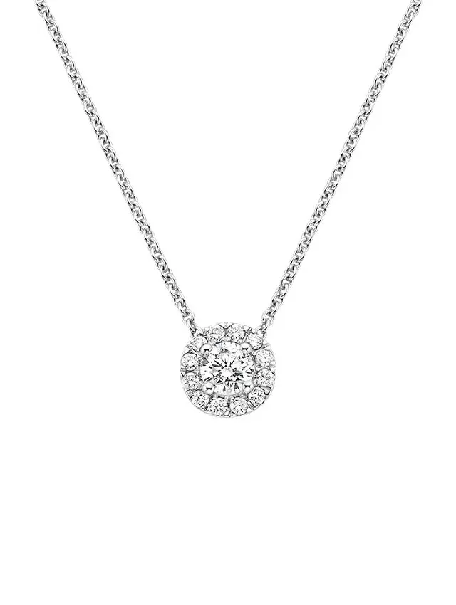 Platinum Diamond Halo Pendant