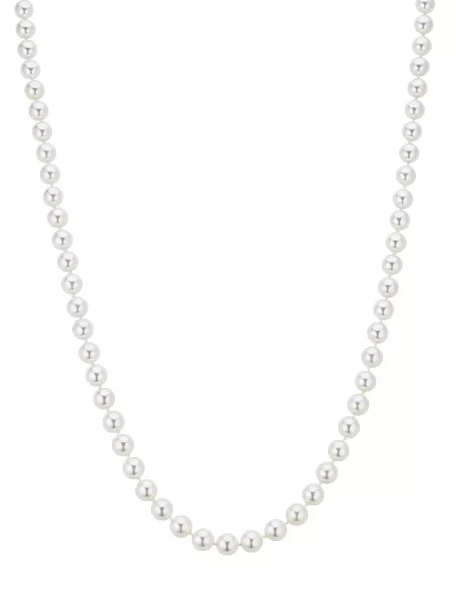 18K White Gold Margaret Premium Akoya Cultured Pearl 18 in. Necklace