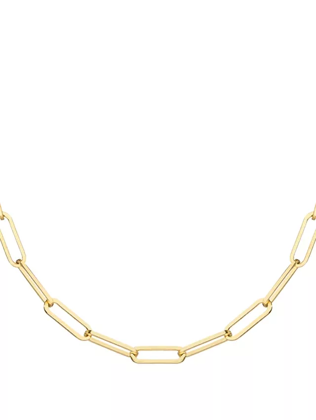 14K Yellow Gold Lola Paperclip 18 in. Chain Necklace (Small)