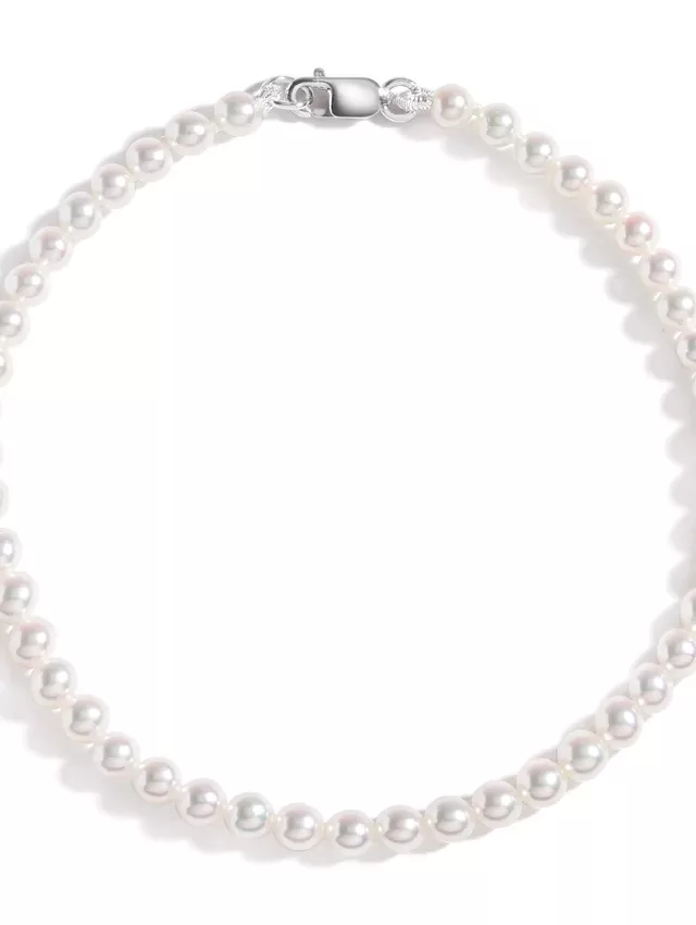 14K White Gold Margaret Premium Akoya Cultured Pearl Bracelet