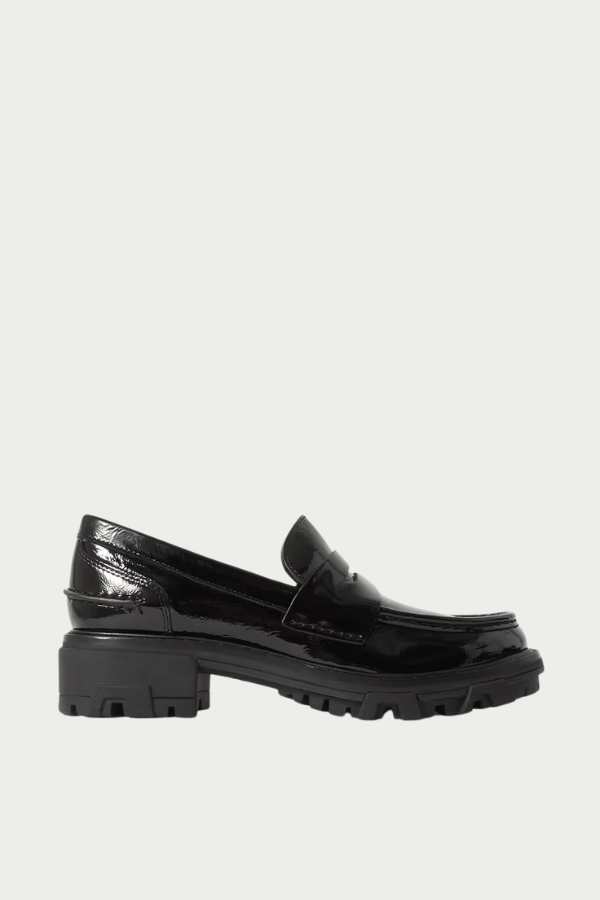 Shiloh patent-leather loafers Black