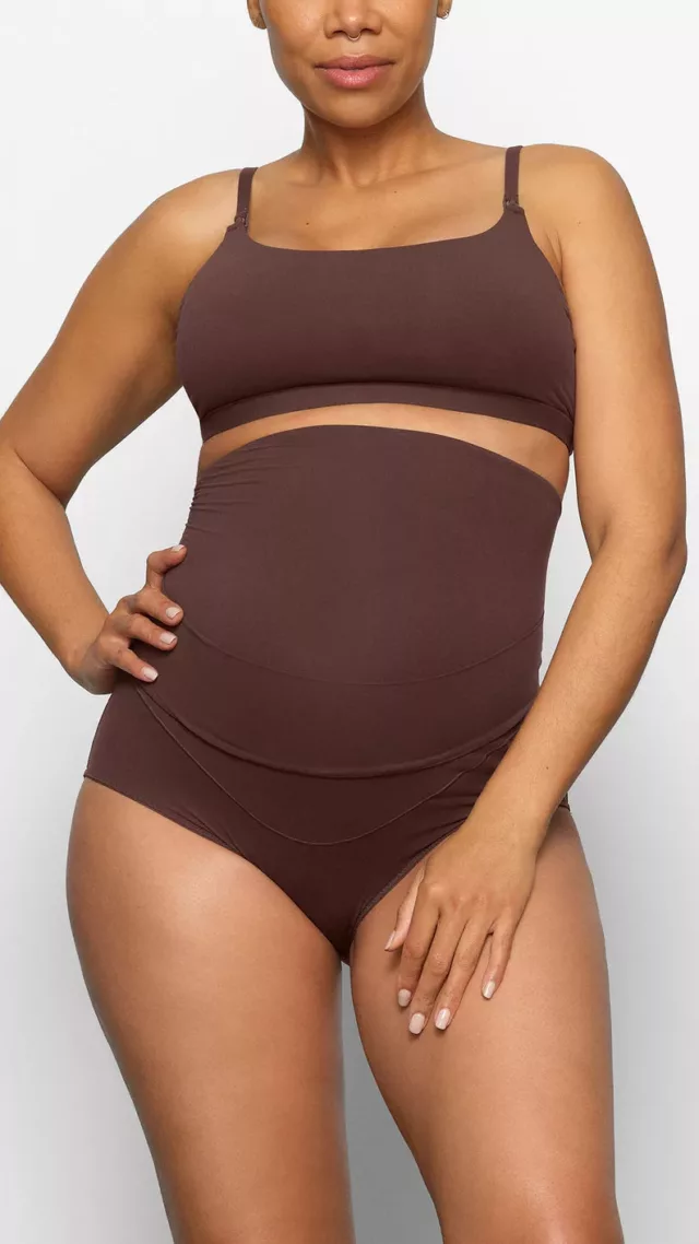 Fits everybody maternity nursing scoop bralette cocoa