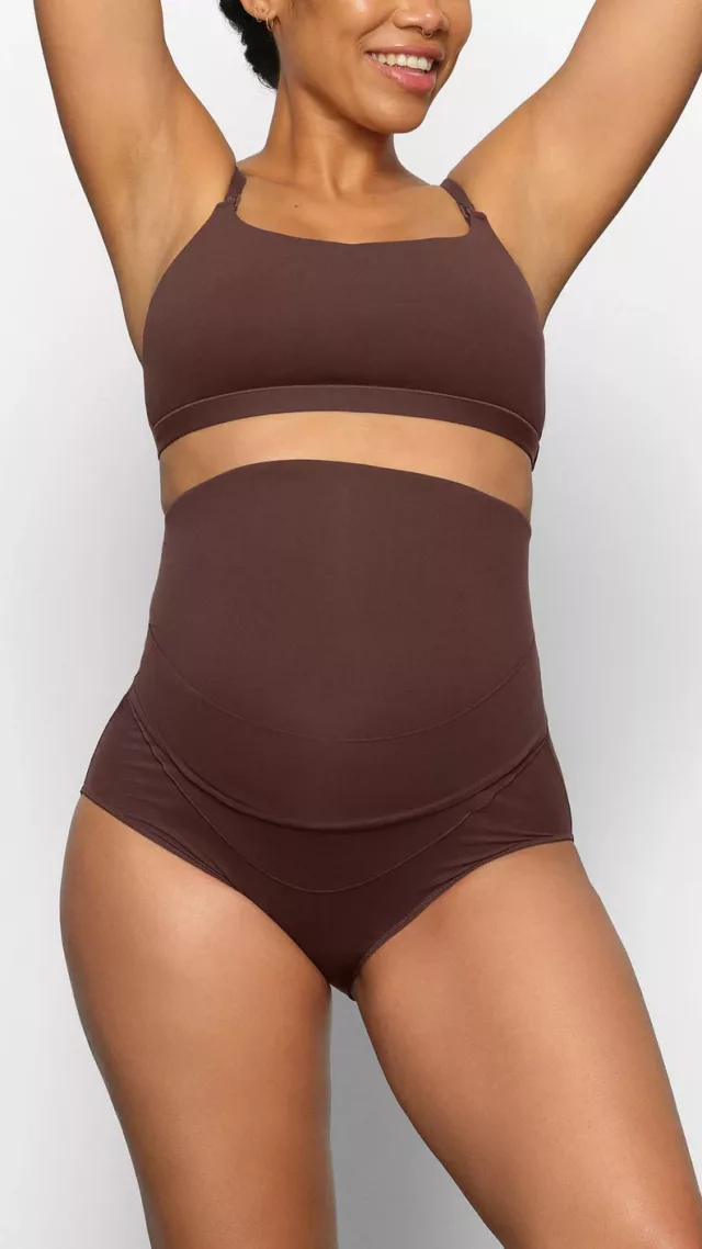 Fits everybody maternity high-waisted brief cocoa