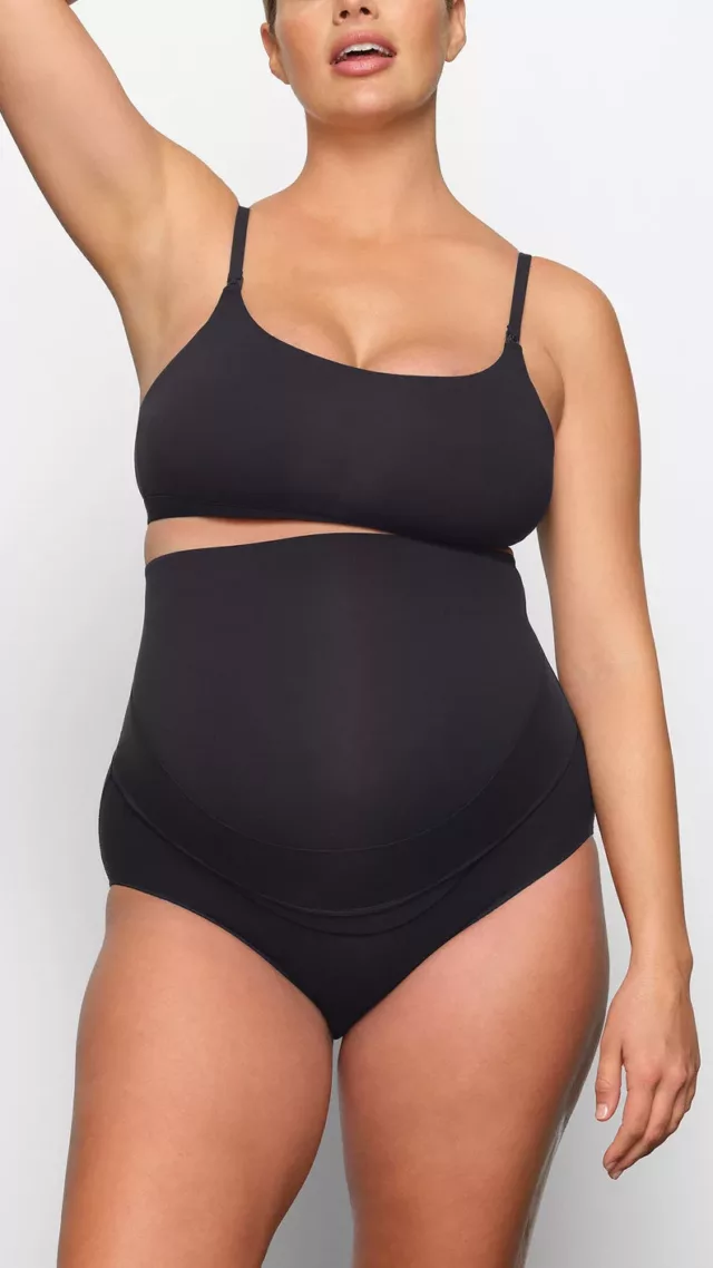 Fits everybody maternity high-waisted brief onyx