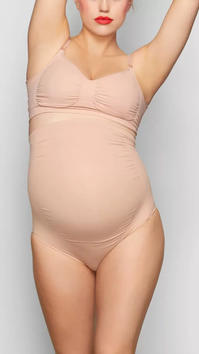 Maternity sculpting high-waisted brief mica