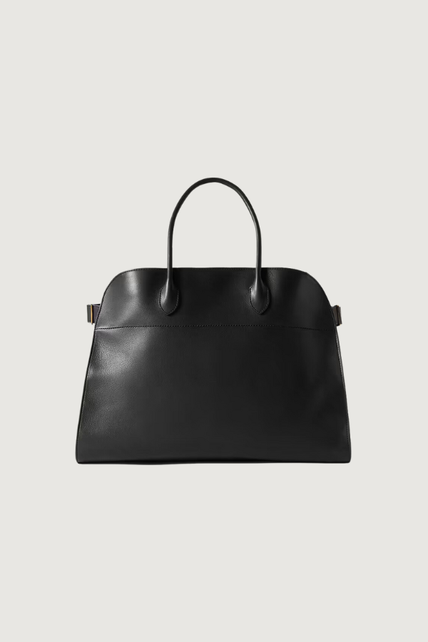 Margaux 17 buckled leather tote Black