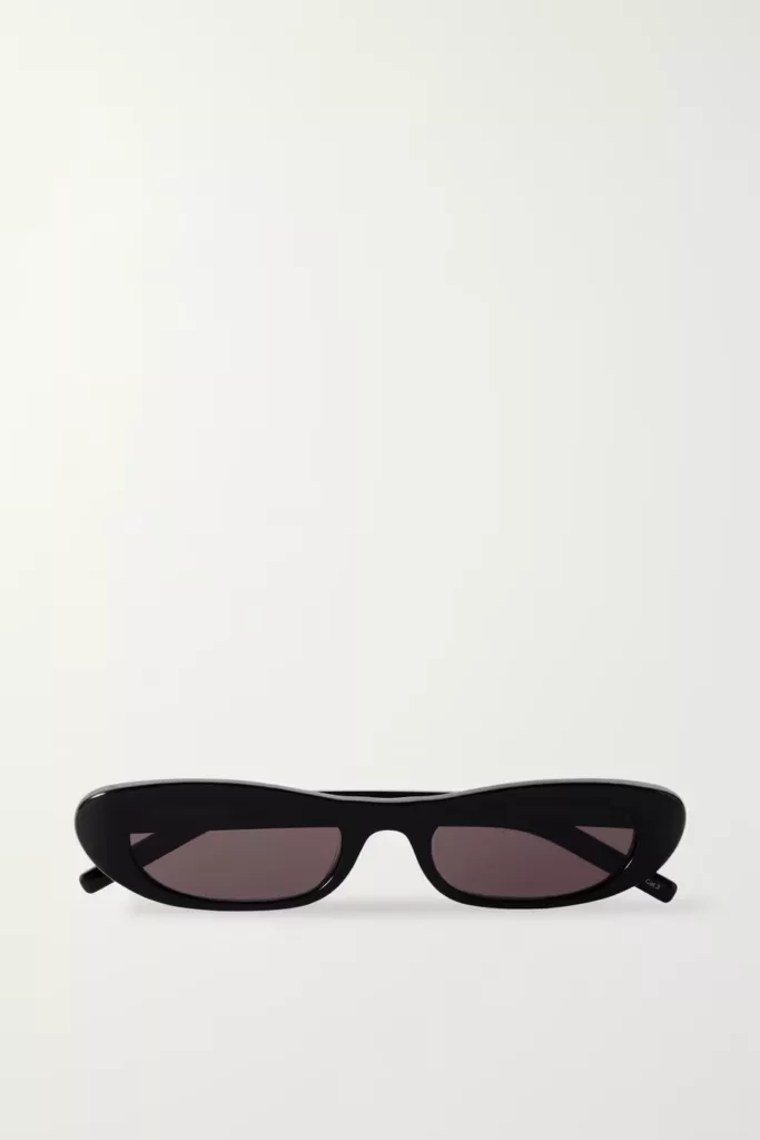 Shade oval-frame acetate sunglasses Black