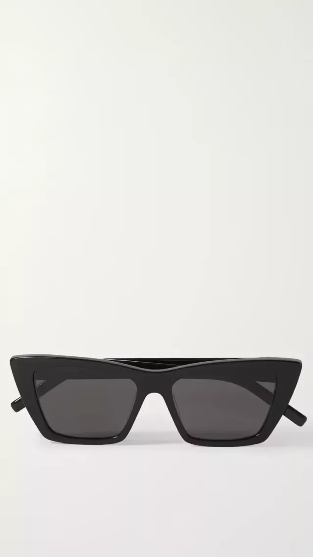 Mica cat-eye acetate sunglasses Black