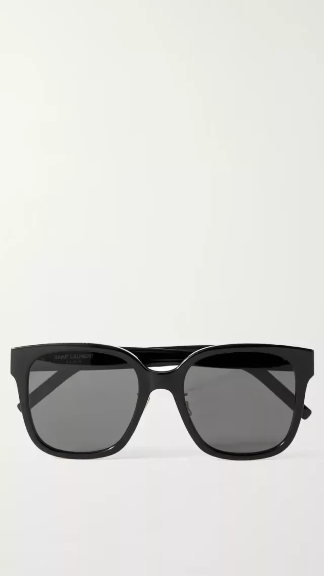 Ysl oversized d-frame acetate sunglasses Black