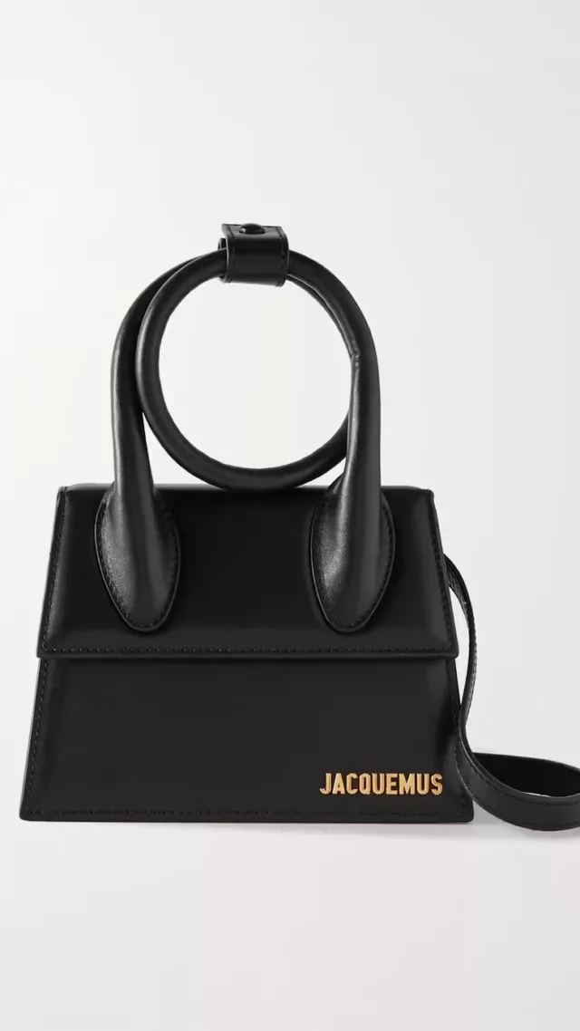 Le chiquito noeud leather shoulder bag Black
