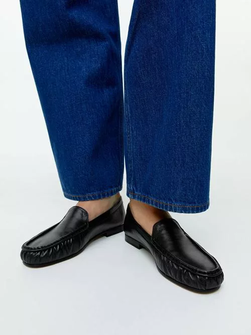 Leather loafers Black