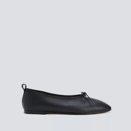 The italian leather day ballet flat  Black