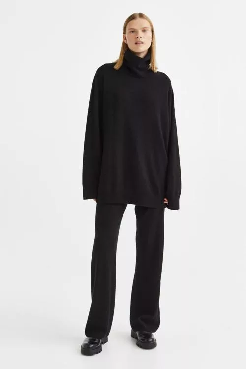 Cashmere turtleneck sweater Black