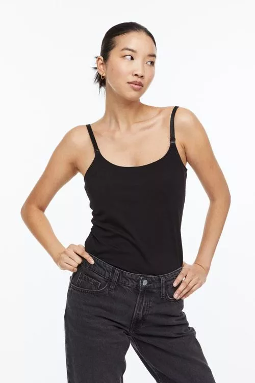 Mama 2-pack nursing tank tops Black