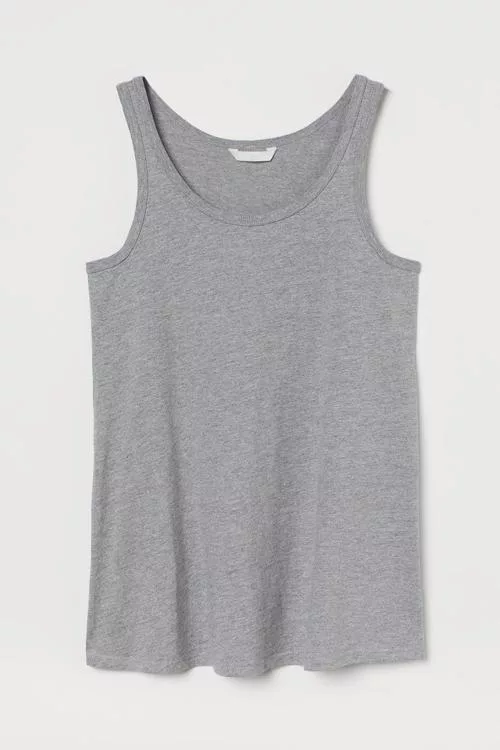 Mama cotton tank top Gray melange