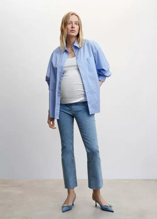 Maternity flared cropped jeans Medium Blue