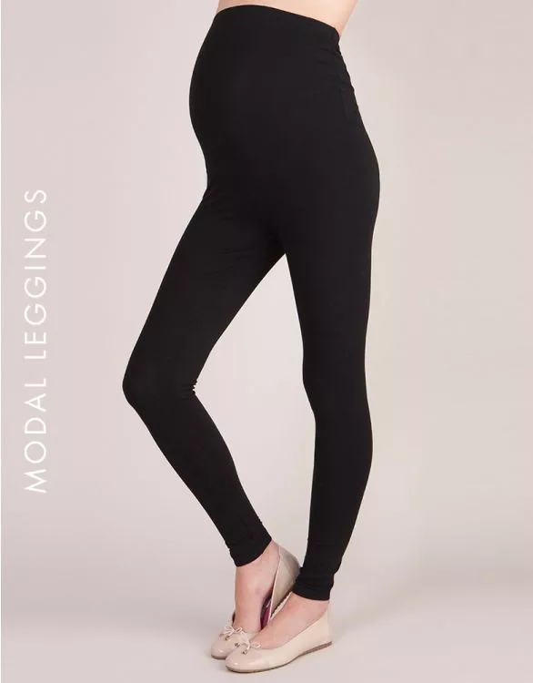Essential Modal Maternity Leggings Black