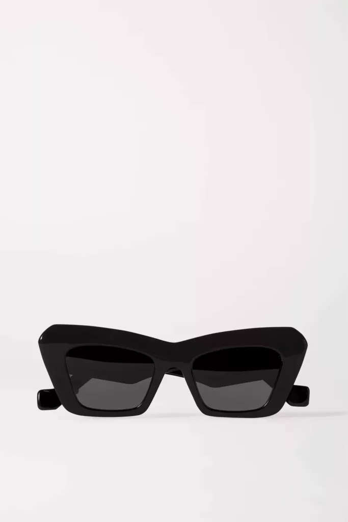 Oversized cat-eye acetate sunglasses Black