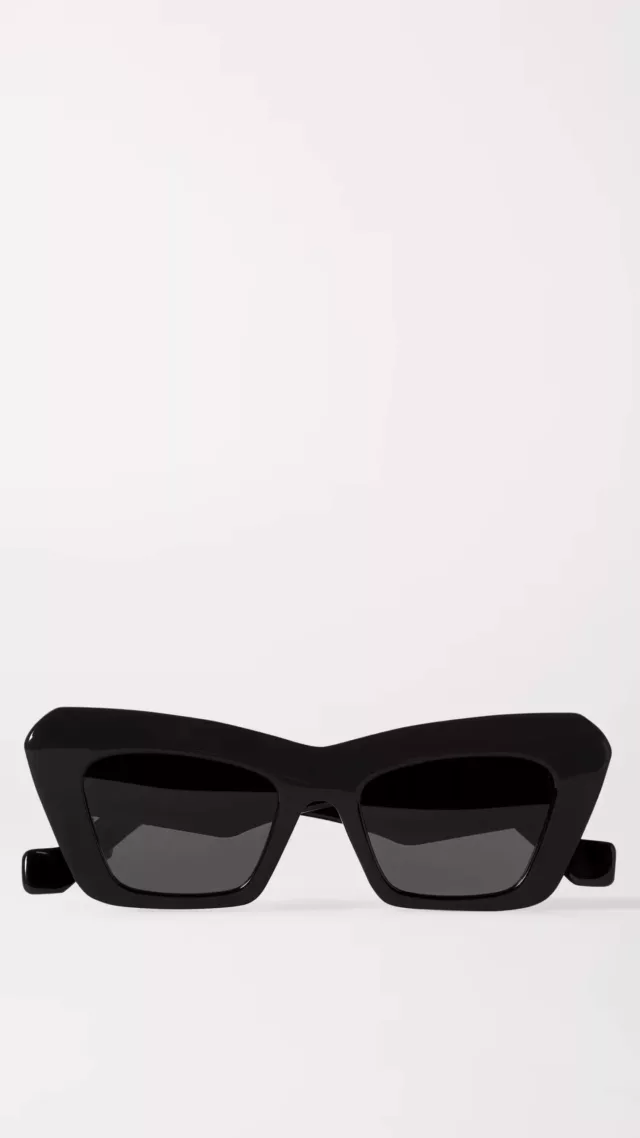 Oversized cat-eye acetate sunglasses Black