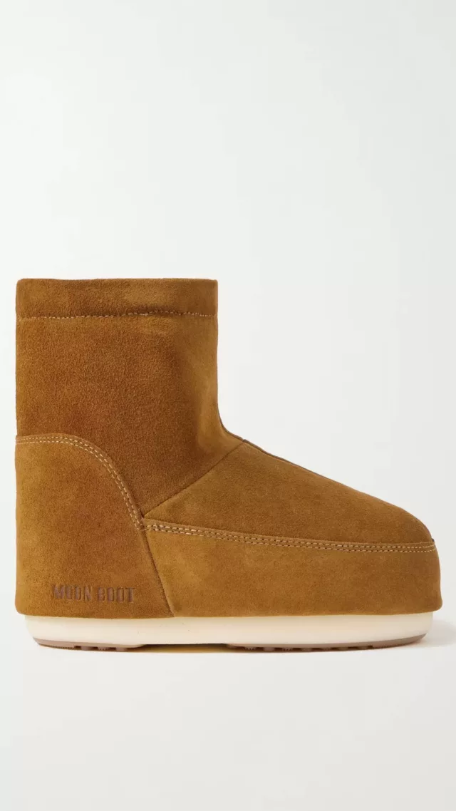 Icon low suede snow boots Tan