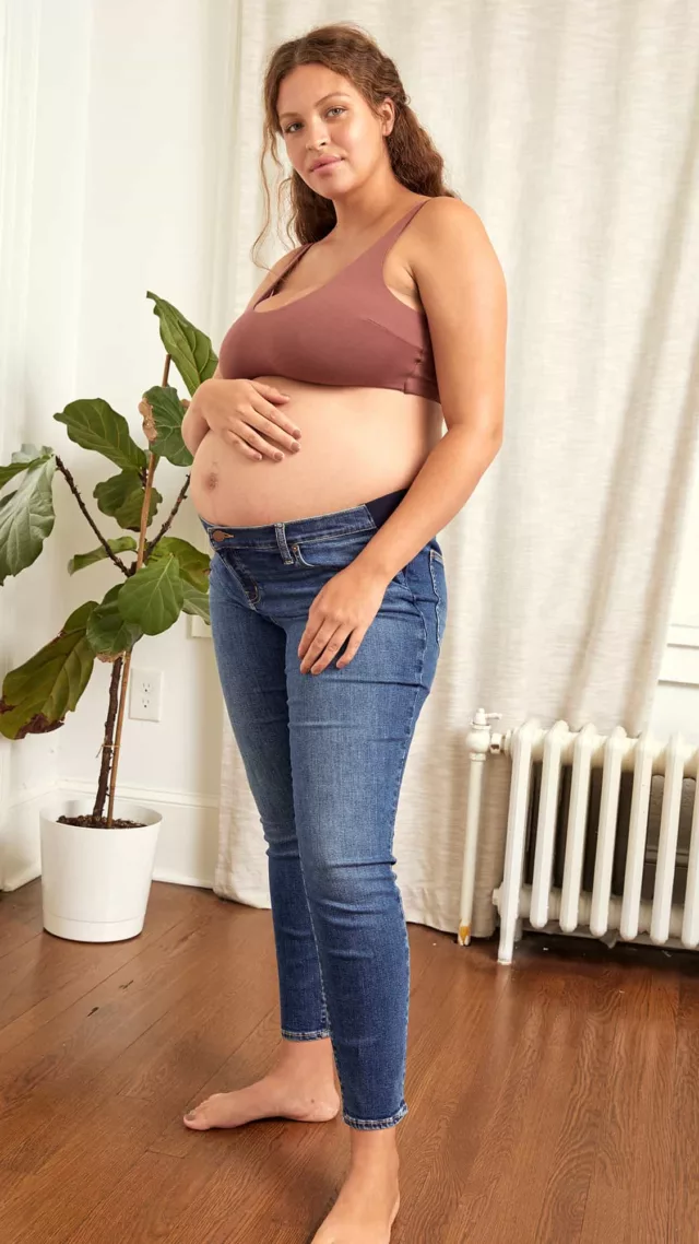 The Slim Maternity Jean in indigo