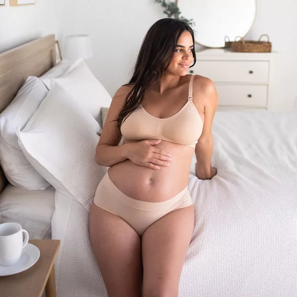 Grow with me maternity & postpartum brief Beige