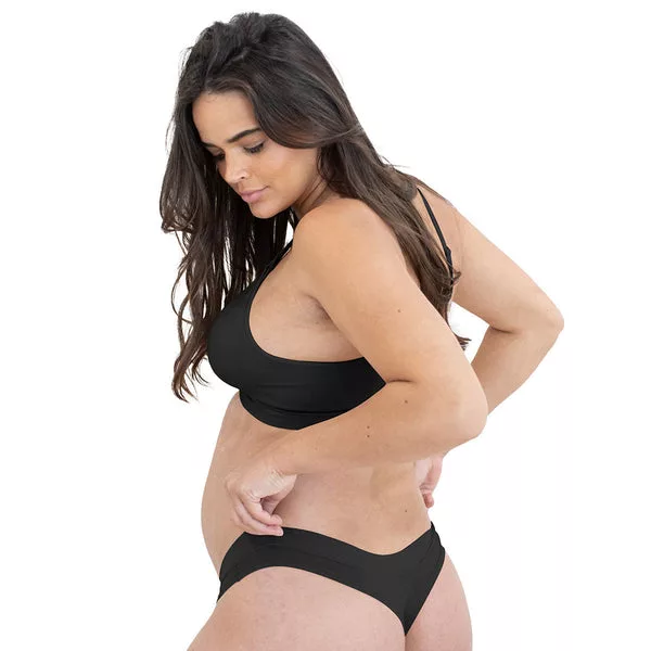 Grow with me maternity & postpartum thong Black
