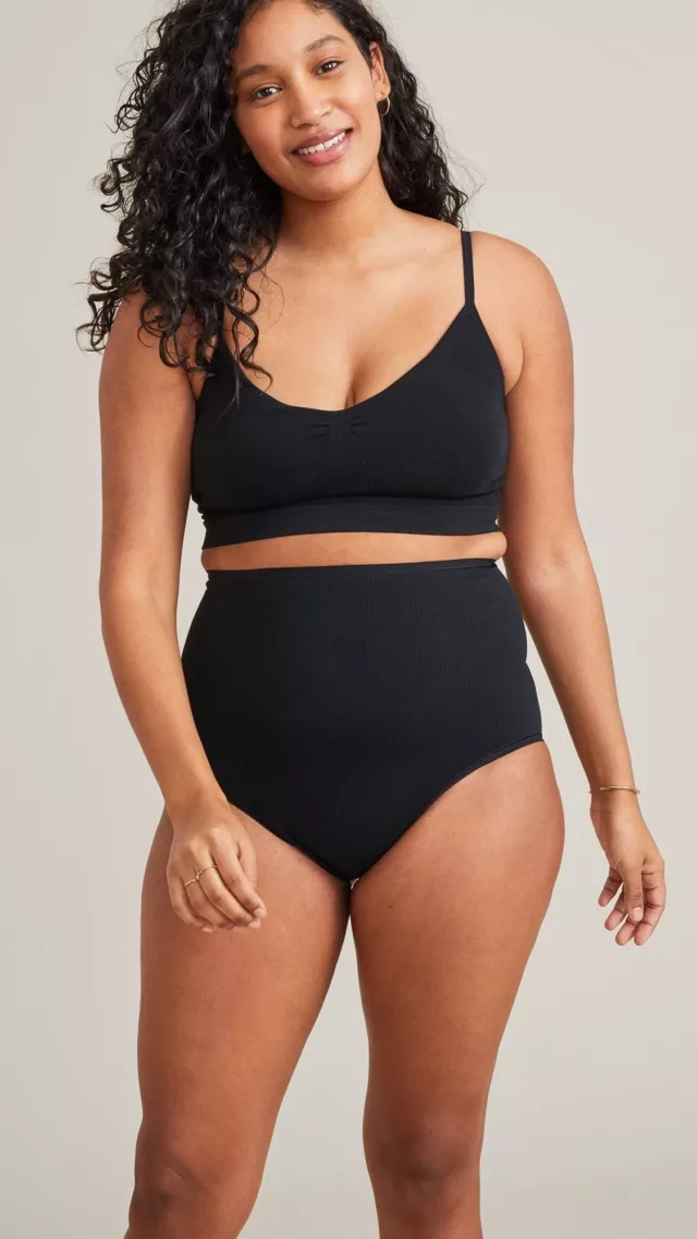 The Seamless Belly Brief, black,