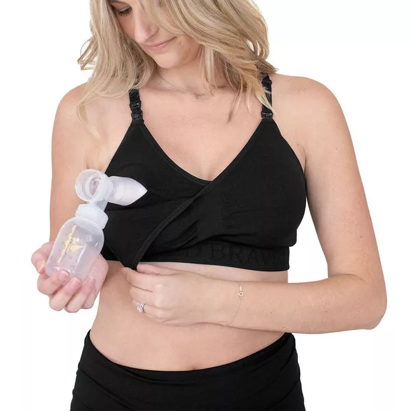 Sublime® hands-free pumping & nursing sports bra Black