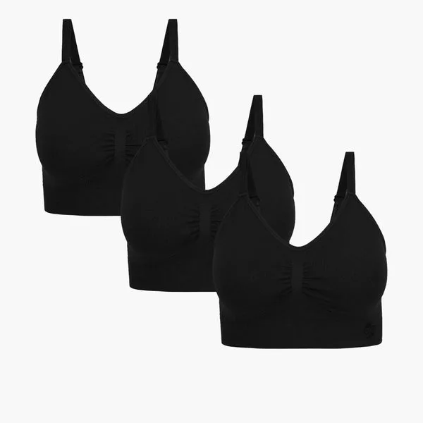 Wash wear spare® nellie wireless bra (3-pack) Black