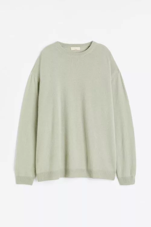 Oversized cashmere sweater Pistachio green