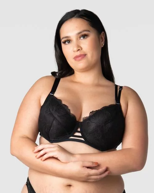 True luxe black nursing bra - flexi underwire