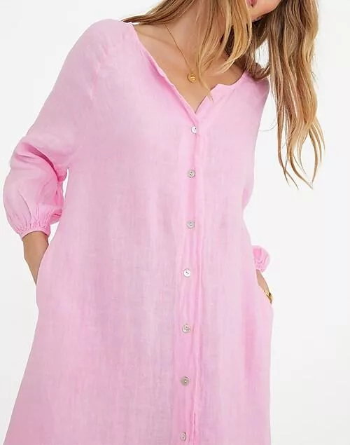 Marché the camille linen dress Pink