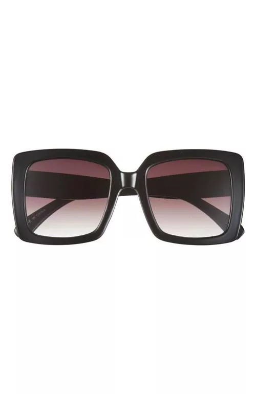 Oversize Classic Square Sunglasses Black